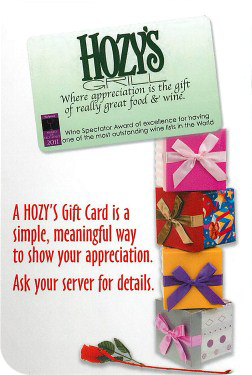 Hozy's Grill Gift Card